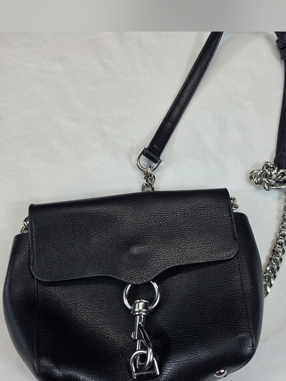 Rebecca Minkoff Mini MAC Black Leather Crossbody Bag